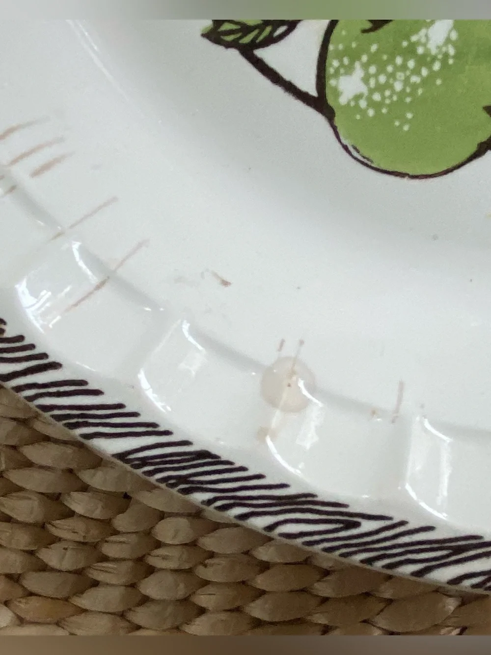 Vtg Royal China Country Harvest Green Apple Pie Recipe Pan Plate 10
